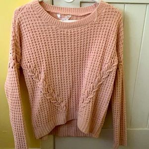pink sweater